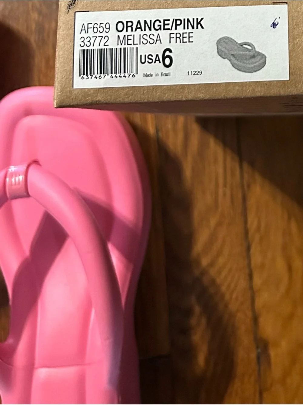 Melissa Free Pink Orange Platform Shoes Size 6 Women’s